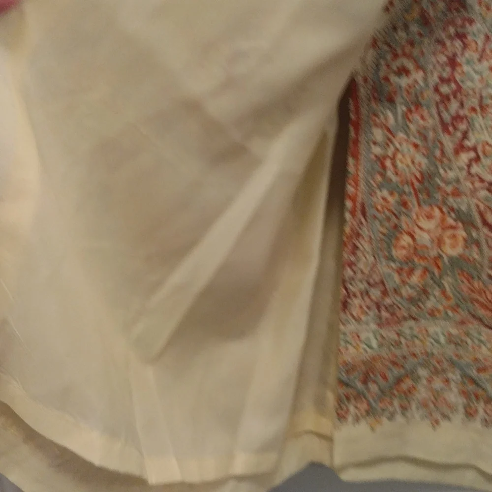 -Vintage Country Shop made in the USA earth tone true wrap lined midi skirt